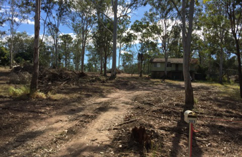 Residential Driveway Cut Before